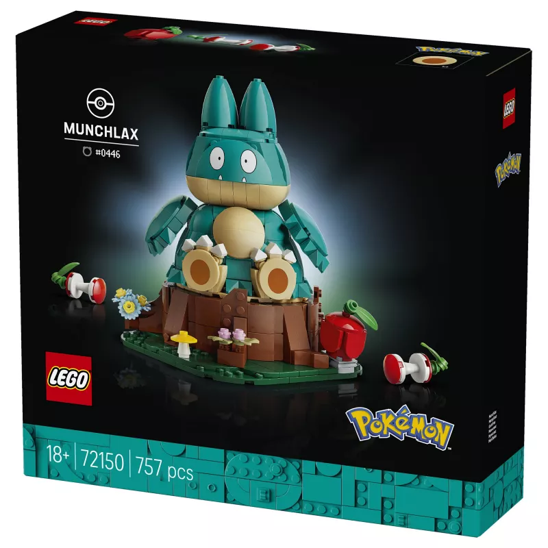 LEGO Pokémon 72150 Munchlax bouwbare displayfiguur voor volwassenen (757 stukjes)