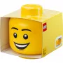 LEGO Storage Head Happy Boy Large geel 8,5L polypropyleen minifiguurhoofd opbergbox (40320820)