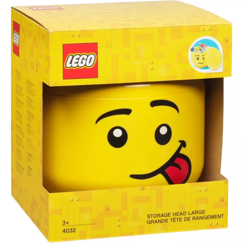 LEGO Storage Head Silly Large Yellow 8.5L Minifigure Head opbergbox