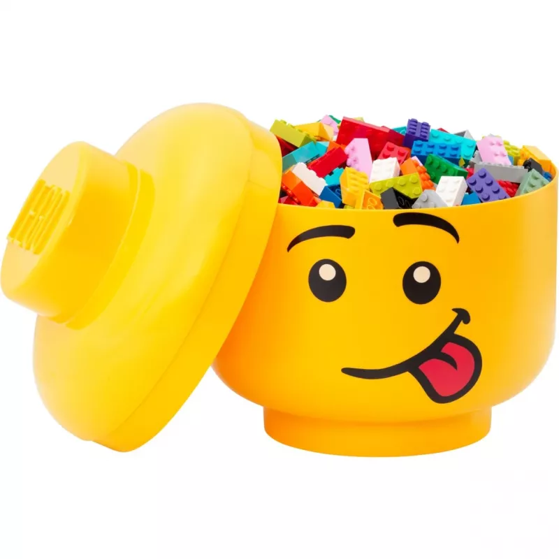 LEGO Storage Head Silly Large Yellow 8.5L Minifigure Head opbergbox