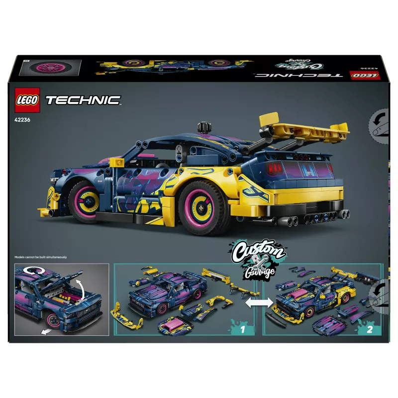 LEGO Technic 42236 Ford Mustang GT tuningwerkplaats, bouwset auto, 973 stukjes, V8-zuigermotor, 10+ jaar