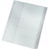 LEITZ 1284 A4 extra brede genummerde tabbladen 1-20, grijs, 20-delig, polypropyleen, 0,12 mm, met beschrijfbaar voorblad 1284-00