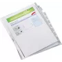 LEITZ A4 10-delige registermappen, transparant polypropyleen, boven open, met beschriftingslipjes 4754-00-03
