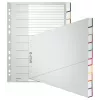 Leitz A4 blanco tabbladen, polypropyleen, grijs, 10-delig, universele perforatie 1270