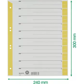 LEITZ A4 scheidingsbladen geel 160 g/m² 25-pack 16523015
