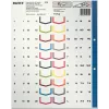 LEITZ A4 extra brede blanco kunststof registers, 20-delige, universele perforatie, transparant wit 1278-00-00
