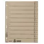 LEITZ A4 extrabrede registertussenschotten, manilla karton 230 g/m², grijs doorgestreken, blanco tabs, 100 blad 1658-00-85