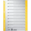 LEITZ A4 extra breed scheidingsbladen van kraftkarton, 230 g/m², grijs met gele blanco tabs, set van 10 delen 1652-00-15