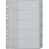 LEITZ A4 Extra Wide PP index-tabbladen 1-5, grijs met beschrijfbaar voorblad 1283-00-85