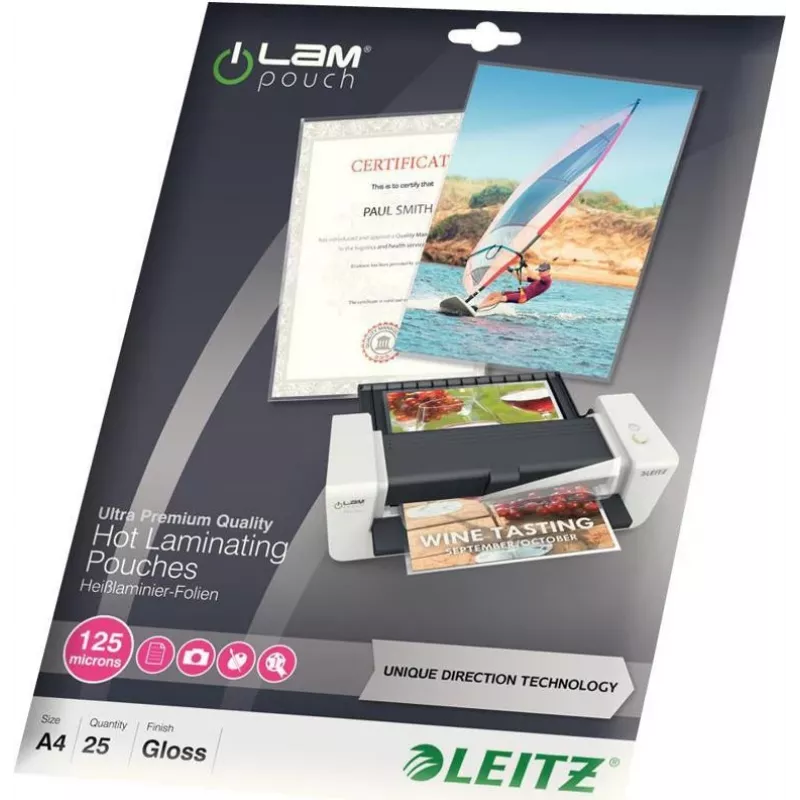 Leitz A4-lamineerfolie glanzend kristalhelder 125 micron, 25 stuks 7482-00-00