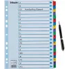 Esselte A4 Mylar A-Z tabbladen, 20-delig, meerkleurig (100167)