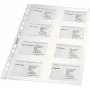 LEITZ visitekaartjespresentatiehoes voor 16 kaarten, A4, PP helder, 0,11 mm, zijopening, archiveringsveilig (4758-30-03)