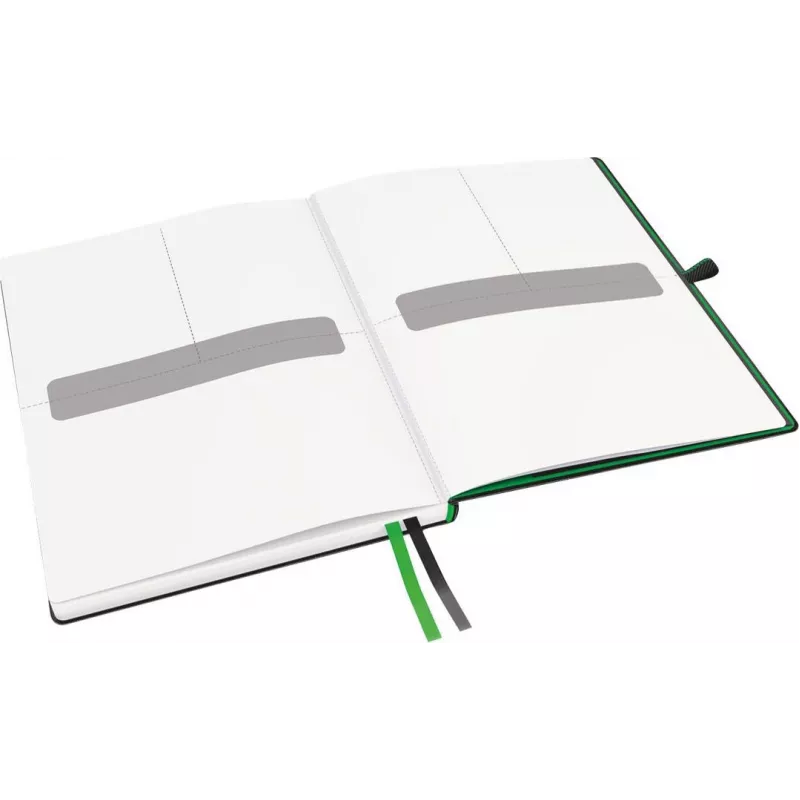 LEITZ Complete Notitieboek, iPad-formaat, geruit, 80 vel 96 g/m² ivoorkleurig papier, leerlook, zwart 4473-00-95