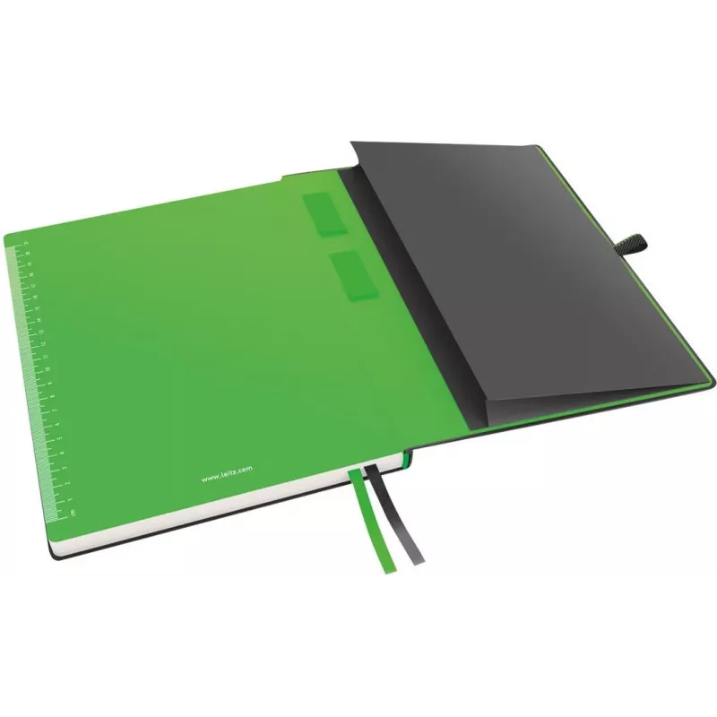 LEITZ Complete Notitieboek, iPad-formaat, geruit, 80 vel 96 g/m² ivoorkleurig papier, leerlook, zwart 4473-00-95