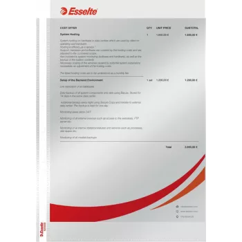 LEITZ Esselte standaard documenthoes A4, polypropyleen, kristalhelder, 0,06 mm, bovenzijde open, documentveilig, meervoudige perforatie, versterkte rand, 100-pack (925008)