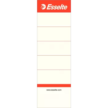 LEITZ Esselte standaard rugetiketten voor ordners, 50 x 158 mm, wit, kort, breed, voor 75 mm ordners, 100 etiketten (810801)