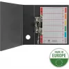 LEITZ Extra stevig karton register, blanco, A5, 6-delig, grijs 230 g/m², beschrijfbaar voorblad met ruitdruk 4355-00-85