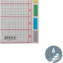 LEITZ Extra stevig karton register, blanco, A5, 6-delig, grijs 230 g/m², beschrijfbaar voorblad met ruitdruk 4355-00-85