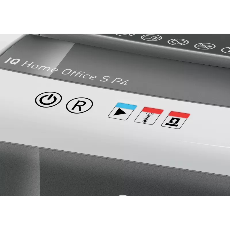 LEITZ IQ Home Office S P-4 partikelsnijder documentenvernietiger, 8 blad, 10 L, wit (80360000)