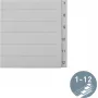 LEITZ Manila register, numeriek 1-12, A4 extra breed, grijs, 12-delig, 100 g/m², 80 mm perforatie, versterkte gaten 1233-00-85