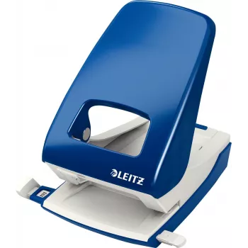 LEITZ Nexxt 5138 blauw 40-blad 2-gaats perforator met metalen basis en kunststof bovenstuk 5138-00-35