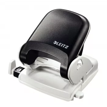 Leitz NeXXt tafelpuncher, 30 vel, 2 gaten, 5,5 mm, A4-A6, Folio, US-Quart, metaal & kunststof, zwart 5005-00-95