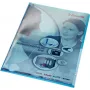 LEITZ Premium A4 documenthoes, PVC, blauw, 0,15 mm, boven en zijdelings open, archiefveilig, hardfolie (4100-00-35)