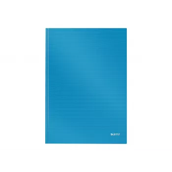 LEITZ Solid notitieboek A4 gelinieerd zwart 80 vel hardcover gebonden met elastiek, pennenhouder, leeslint en binnenvak 46640030