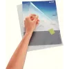 LEITZ Standaard A4 documenthoes, polypropyleen, nerf, blauw, 0,13 mm, boven en zijkant open, documentveilig, duimuithouder 4000-00-35