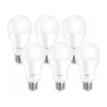 LEPRO 100080-DW-EU-6 LED-lamp E27 A60 13W (komt overeen met 100W) 1521lm 6500K daglichtwit, 6-pack
