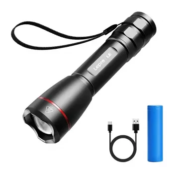 LEPRO 120024 1000 lumen USB-C oplaadbare LED-zaklamp