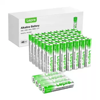 LEPRO 130001-48 AAA R3 alkaline-batterijen, 48-pack | 1,5V langdurig, kwikvrij