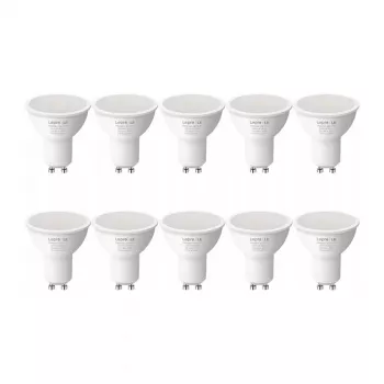 LEPRO 200081-WW-EU-10 GU10 LED-lamp, 4,5 W (komt overeen met 50 W), 345 lm, 2700 K warmwit, 100° stralingshoek, niet dimbaar, 10-pack