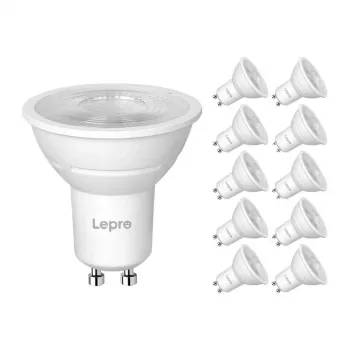 LEPRO 200084-WW-EU-10 GU10 dimbare LED-lamp, 4,5 W, 345 lm, 2700 K, 38°, 10-pack