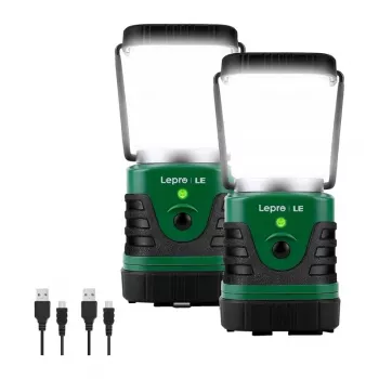 LEPRO 3300008-2 campinglamp, 4400mAh, 2-pack