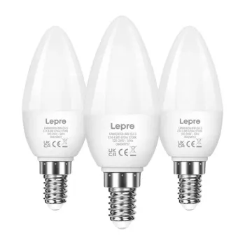 LEPRO 600059-WW-EU-3 LED-lamp E14 C37 4,2W (40W-equivalent) 470lm 2700K warmwit 250° stralingshoek 3-pack