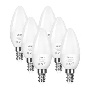 LEPRO 600059-WW-EU-6 E14 LED-kaarslamp, 4,2 W (komt overeen met 40 W), 470 lm, 2700 K warmwit, niet dimbaar, energieklasse E