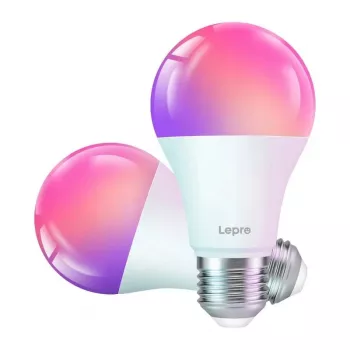 LEPRO B1-EU-2 slimme LED E27 wifi-lamp, 2-pack