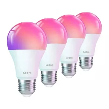 LEPRO B1-EU-4 E27 Wi-Fi slimme LED-lampen, 8,5 W, 806 lm, 4-pack