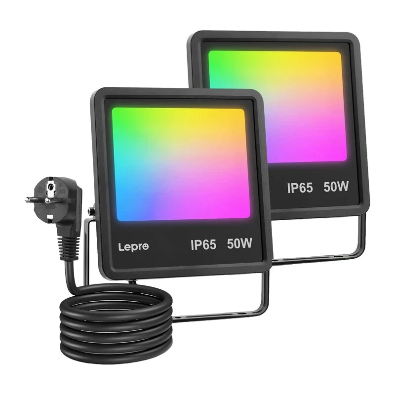 Lepro F1 50W LED-schijnwerper IP65 5000Lm 5000K daglicht wandmontage