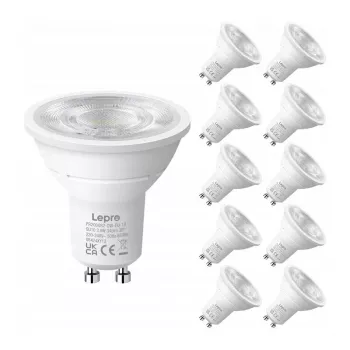 LEPRO GU10 LED-lamp 3,6W 345lm 6500K daglichtwit 38° stralingshoek 10-pack