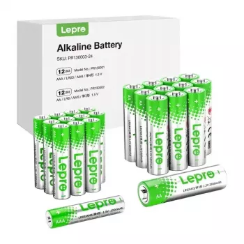LEPRO 130003-24 AA/AAA alkalinebatterijen, 24-pack