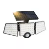 LEPRO WL4000 solarlamp – 4000LM, IP65, 18W zonnepaneel met bewegingssensor en afstandsbediening, 5M kabel