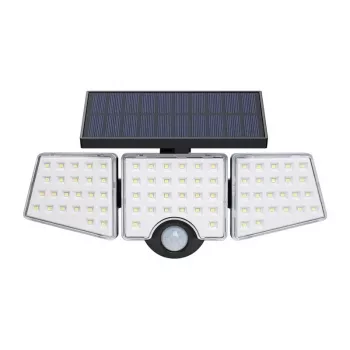 LEPRO WL4000 solarlamp – 4000LM, IP65, 18W zonnepaneel met bewegingssensor en afstandsbediening, 5M kabel