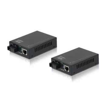LevelOne mediaconverter RJ45 naar SC single-mode 1310/1550nm 20km