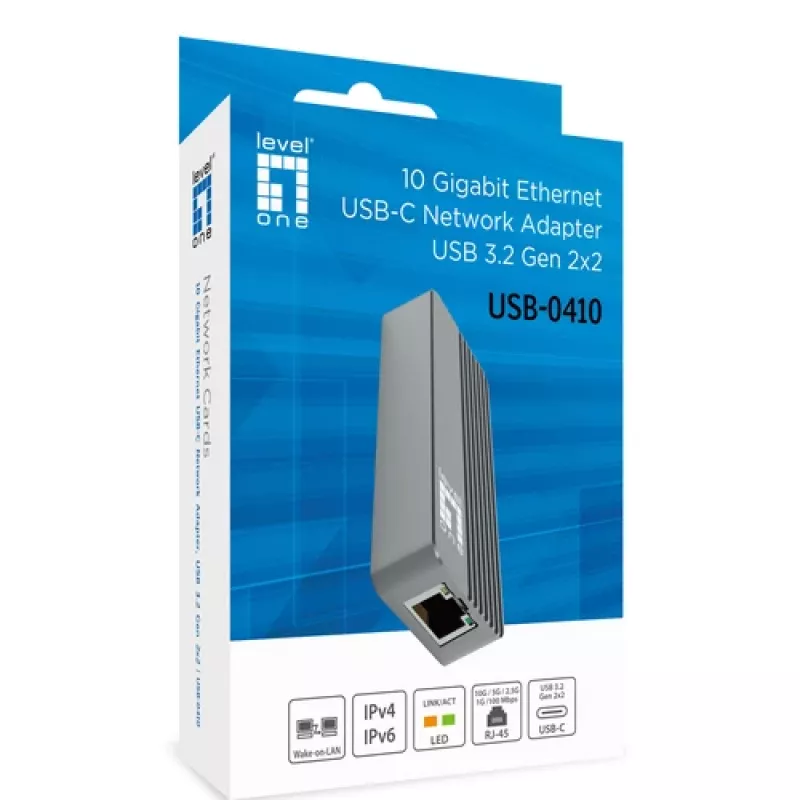 LevelOne USB-0410 USB 3.2 Gen 1 Type-A naar Gigabit Ethernet-adapter