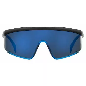 Levi's LV-1008-S-OY4 unisex shield zonnebril - zwart montuur grijze glazen UV400