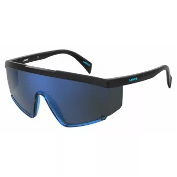 Levi's LV-1008-S-OY4 unisex shield zonnebril - zwart montuur grijze glazen UV400