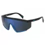 Levi's LV-1008-S-OY4 unisex shield zonnebril - zwart montuur grijze glazen UV400