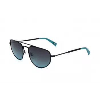 LEVI'S LV-1018-S-807 unisex zonnebril, zwart montuur, grijze glazen, 59 mm